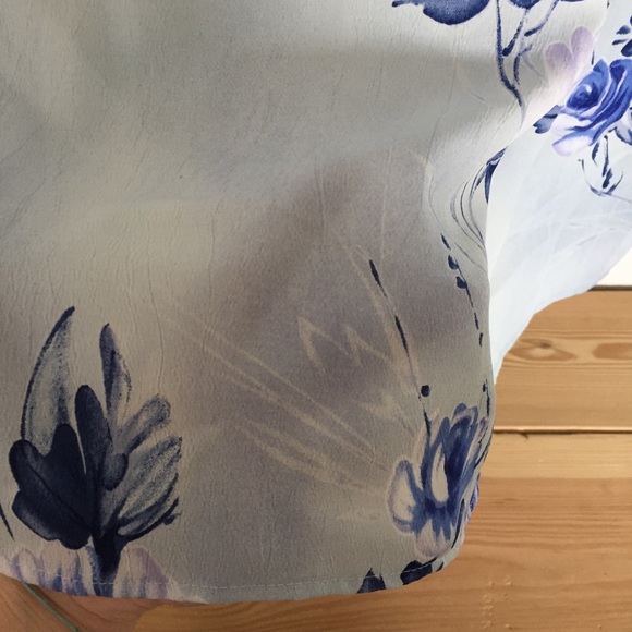 90s midi sundress, tank top, blue flower, light - Picture 7 of 8